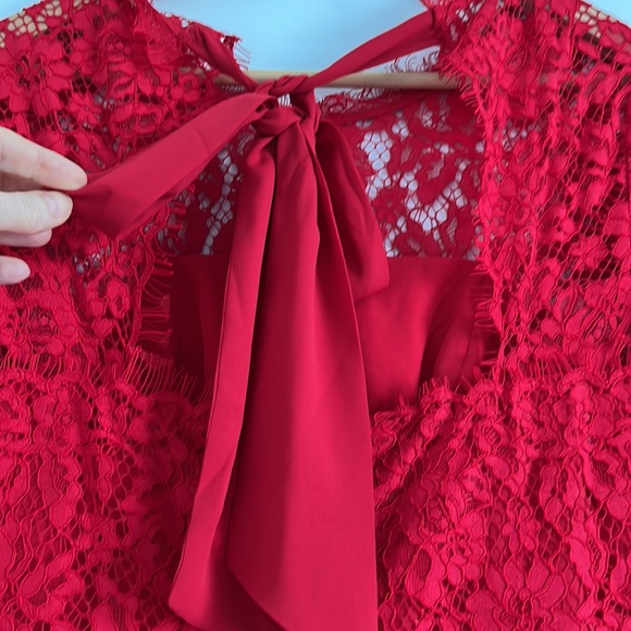 J Crew Red Lace Sheath Dress - Picture 7 of 11